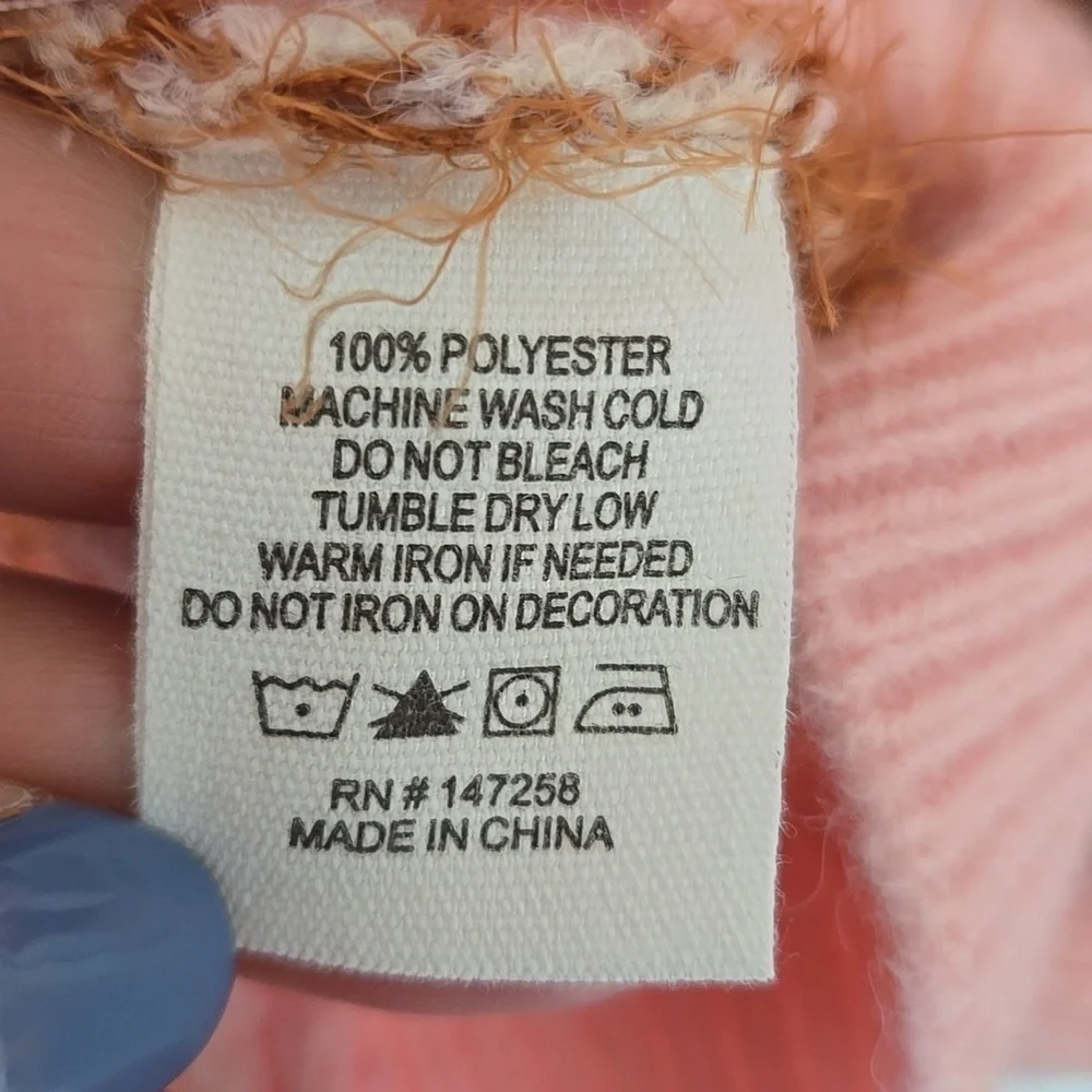 Simply Southern | Fuzzy Pink Football Sweater Size XXL NWT - Picture 7 of 8